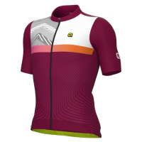ALÉ Cyklistický dres s krátkým rukávem - ZIG ZAG PR-S - fialová