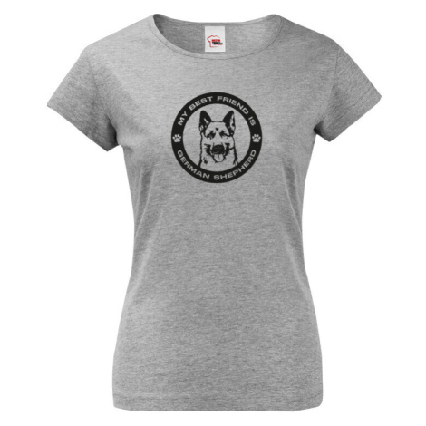 Dámské tričko Německý ovčák  -  dárek pro milovníky psů BezvaTriko