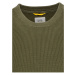 Svetr camel active knit 1/1 crewneck zelená