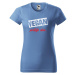 DOBRÝ TRIKO Dámské tričko s potiskem Vegan, protože chci Barva: Denim