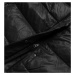 Dlouhá černá dámská prošívaná bunda (H-201)