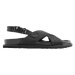 Černé kožené sandály Venice