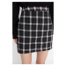 Trendyol černá kostkovaná mini tkaná sukně