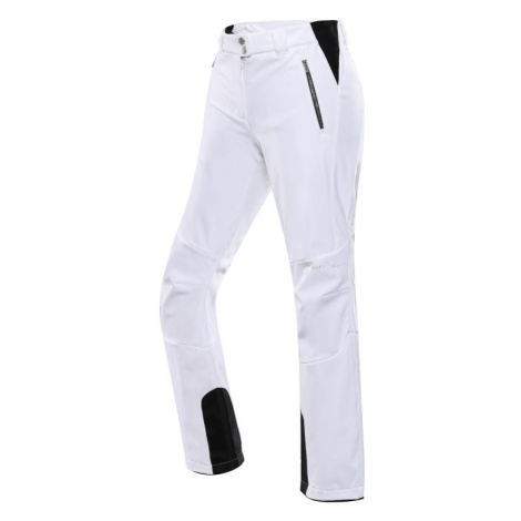 Kalhoty dámské lyžařské ALPINE PRO HADEMA softshellové bílé