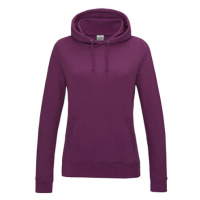 Just Hoods Dámská mikina s kapucí JH001F Plum