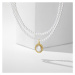 GRACE Silver Jewellery Dvouřadý perlový náhrdelník Countess - sladkovodní perla NH1171-F256 38 c