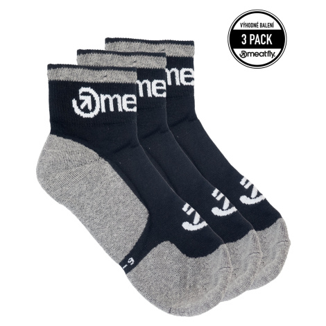 Ponožky Meatfly Middle Triple pack, šedá
