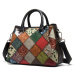 Luxusní kožená kabelka barevná patchwork