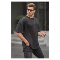 Madmext Men's Black Oversize T-Shirt 6180