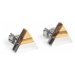 Náušnice s dřevěným detailem Lini Earrings Triangle