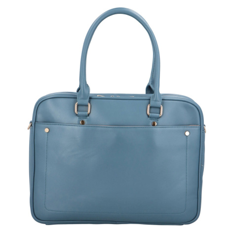 Stylová dámská koženková pracovní taška Perla, modrá Diana & Co