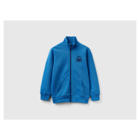 Benetton, Pure Cotton Sweatshirt With Zipper
