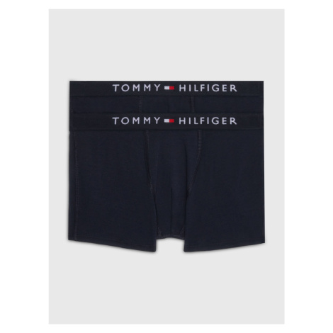 Chlapecké trenky TH ORIGINAL 2-PACK LOGO WAISTBAND TRUNKS UB0UB003410SV tmavě modrá - Tommy Hilf Tommy Hilfiger