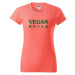 DOBRÝ TRIKO Dámské tričko s potiskem Vegan symboly Barva: Marlboro červená