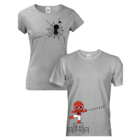 Párová trička s marvel hrdinou Spider Manem. Trička pro zamilované.