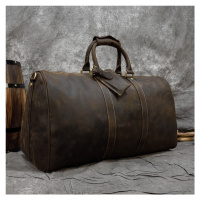 Kožená športová taška 60cm Vintage unisex cestovná kabelka