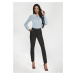 Bas Bleu Women's elegant GRETA trousers with pockets fastened with buttons and zipper
