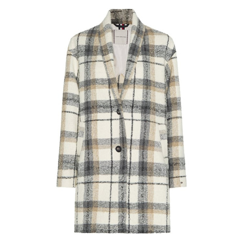 Tommy Hilfiger Coat - WOOL BLEND BOUCLE COAT checkered