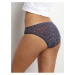 Tělovo-modré dámské puntíkované menstruační kalhotky Dim MENSTRUAL NIGHT SLIP