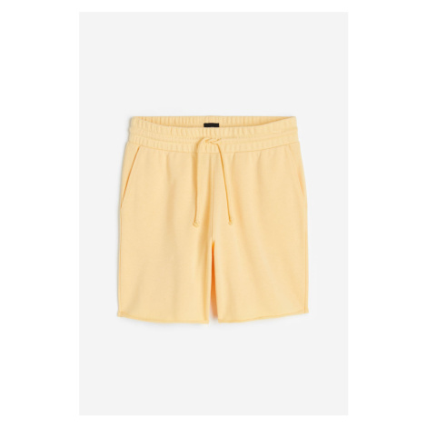 H & M - Teplákové šortky Regular Fit - žlutá H&M