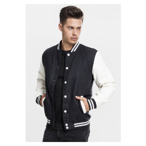 Oldschool College Jacket - charcoal/white