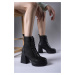 Riccon Iselora Women's Heeled Boots 0012475 Black Skin