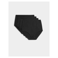 Sada čtyř dámských kalhotek s vysokým pasem v černé barvě Marks & Spencer