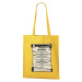 DOBRÝ TRIKO Bavlněná taška s potiskem Pivní přikázání Barva: Žlutá