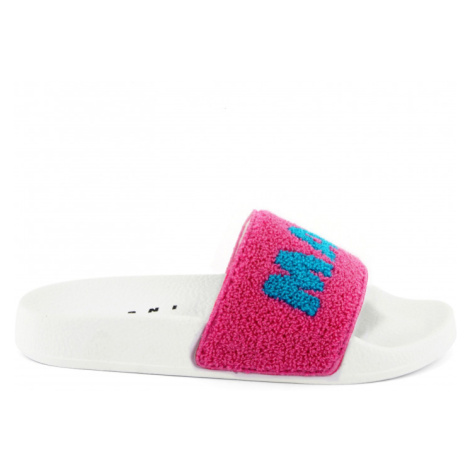 Pantofle marni terrycloth maxi logo sandals růžová