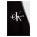 Dětská bavlněná mikina Calvin Klein Jeans černá barva, hladká