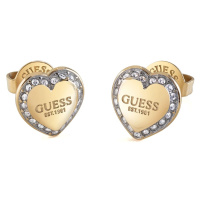 Guess Blyštivé srdíčkové náušnice Fine Heart JUBE01427JWYGT/U