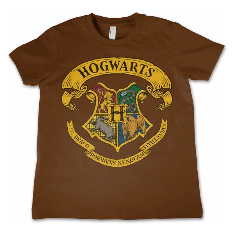 Harry Potter tričko, Hogwarts Crest Brown, dětské HYBRIS