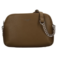 Dámská crossbody kabelka David Jones Petresco - zeleno-hnědá