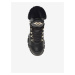 Černé dámské kotníkové kožené boty Love Moschino