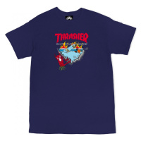 Thrasher T-shirt neckface 500 Modrá