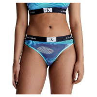 Dámské tanga Calvin Klein QF7221E modré | modrá