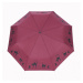 Vínově červený skládací plně automatický dámský deštník s motivem kočky Líza Doppler
