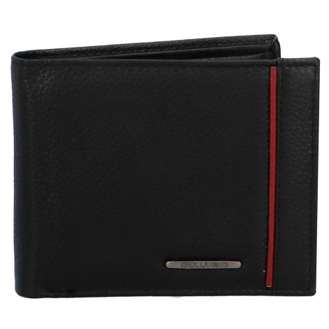 Luxusní pánská kožená peněženka Rivo, černá Sanchez