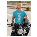 MMO Pánske tričko Všude dobře na motorce nejlíp Barva: Petrolejová modrá