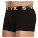 3PACK pánské boxerky Styx sportovní guma černé (G9606060)