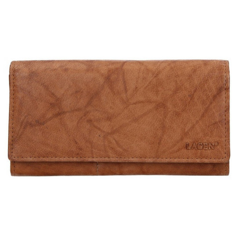 Lagen Dámská kožená peněženka V 2102 koňak