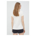 Bavlněné tričko New Balance WT91546SST bílá barva