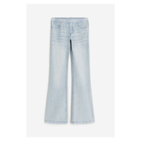 H & M - Žerzejové kalhoty Flared - modrá