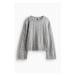 H & M - Pletený svetr's copánkovým vzorem - šedá