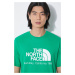 Bavlněné tričko The North Face M Berkeley California S/S Tee zelená barva, s potiskem, NF0A87U5P