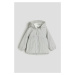 H & M - Bavlněná bunda's kapucí - šedá