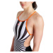 Dámské plavky arena crazy swimsuit booster back black/mango/multi