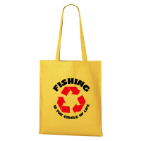 DOBRÝ TRIKO Bavlněná taška s potiskem Fishing Barva: Žlutá