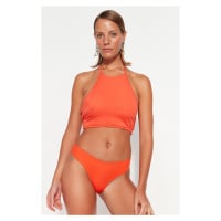 Trendyol Orange Barbell Neck Dekolt Bikiny Top