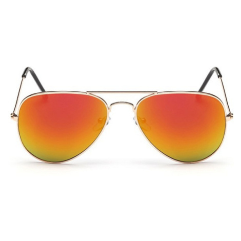 Sunmania Sunmania Oranžové zrcadlové brýle pilotky "Aviator" 727584840